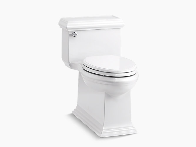 Cashmere KOHLER K-6424-K4 Memoirs Classic Comfort Height Skirted One-Piece Compact Elongated 1.28 GPF Toilet with AquaPiston Flush Technology and Left-Hand Trip Lever 